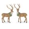 18" Reindeer Figurines with Wreaths – Holiday Deer Decorations-Set of 2